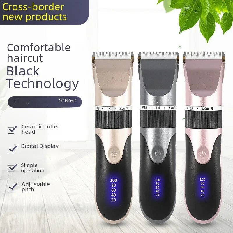 Electric Hair Clipper Rechargeable Hair Trimmer For Adults Children Home Use Haircutting Scissors Bald Head Razor