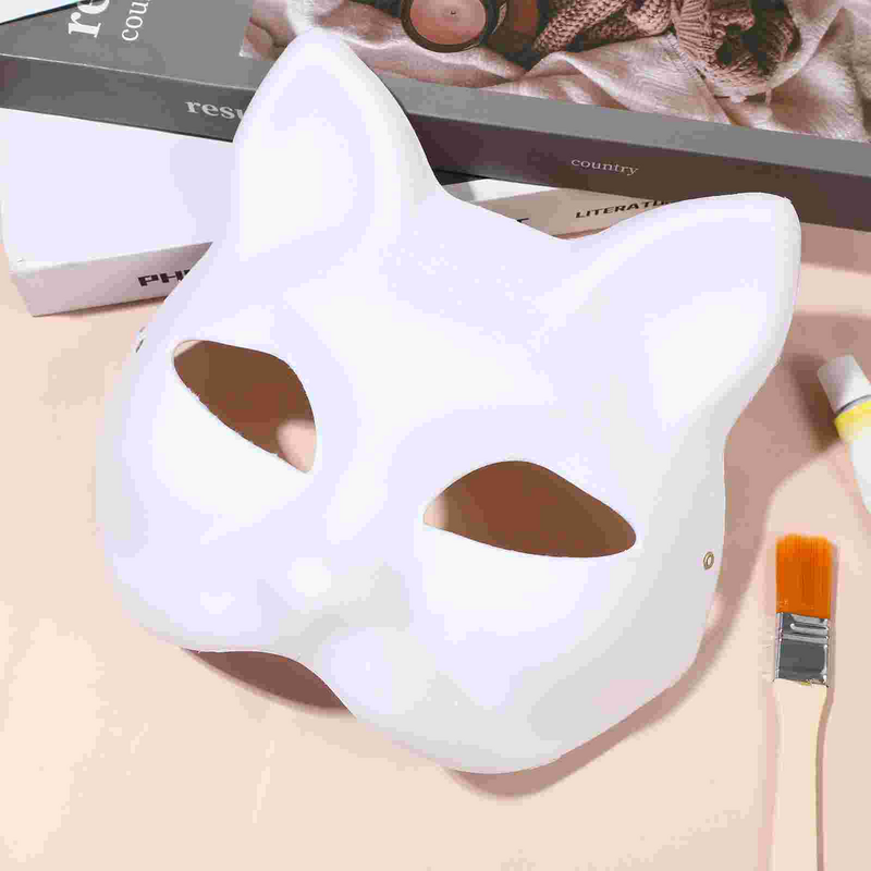 10/6/5/3pcs Masquerade Cat Face Masks DIY Party Masks Props Paintable The Mask Party Cosplay Accessories