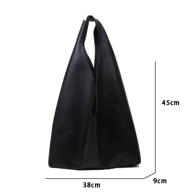 Кожаные сумки-тоуты для женщин, повседневные дамские сумочки-Хобо, вместительные простые женские мессенджеры на плечо для девушек