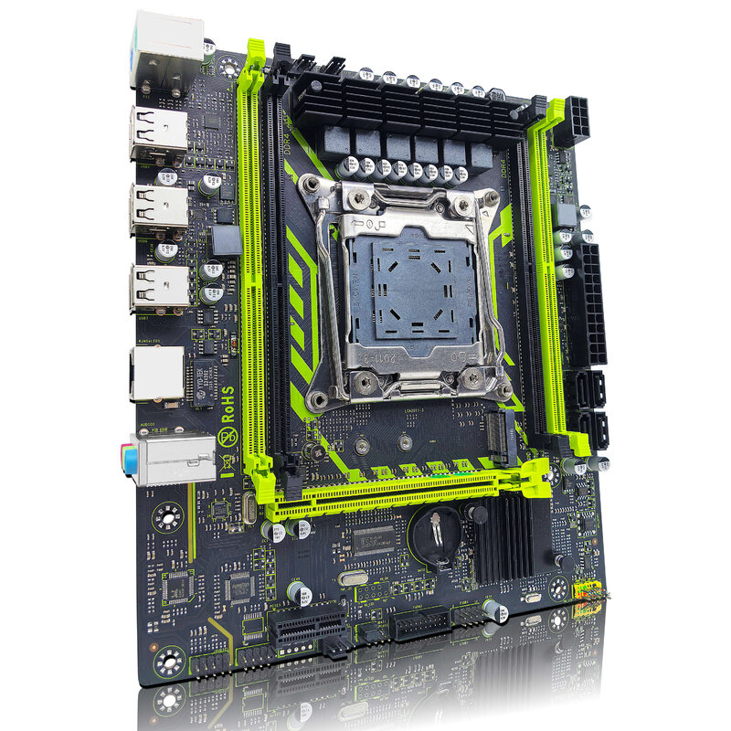 Kit de carte mère X99-8D4 ZSUS avec Intel LGA2011-3 Xeon E5 2630 V4 CPU DDR4 16 Go (1x16 Go) 2133 Z RAM mémoire NVcloser M.2 SATA
