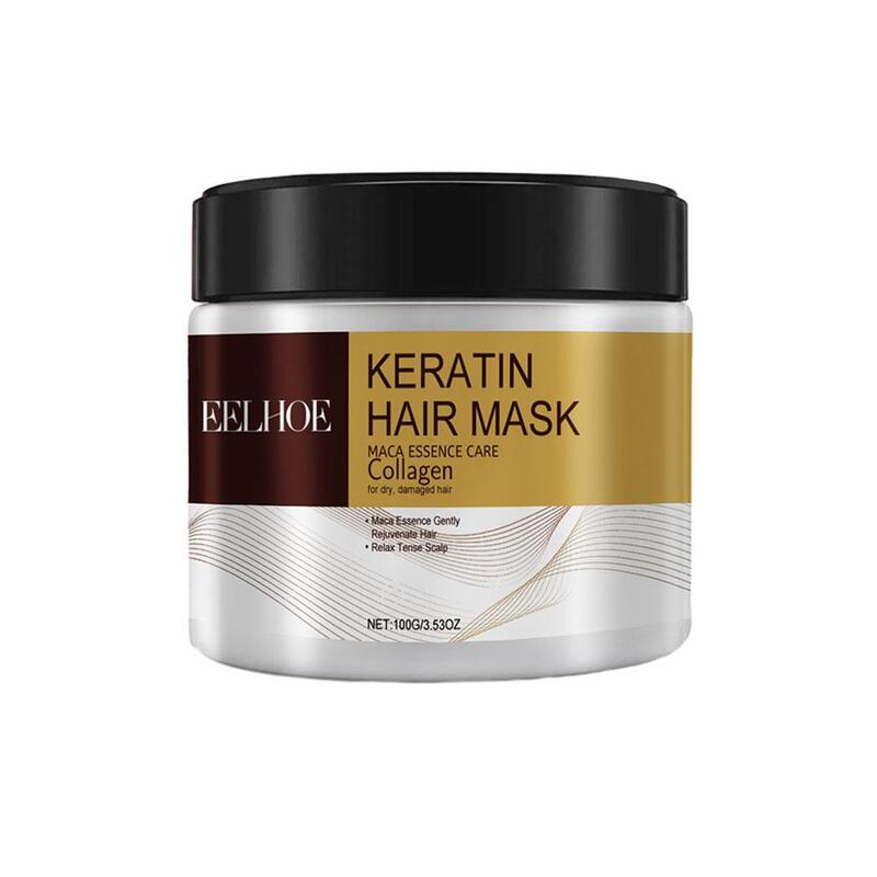 Увлажняющая маска для волос EELHOE, Питательная, против выпадения волос, кератин, восстановление поврежденной сухой кожи головы, разглаживание волос