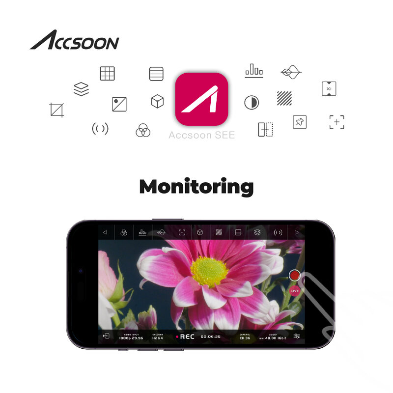 Acsoon-Adaptador de captura de vídeo SDI e HDMI para USB C, SeeMo Pro, Monitor de vídeo, Stream Record, iPhone, iPad, IOS 12.0, posterior 1080P, 60FPS