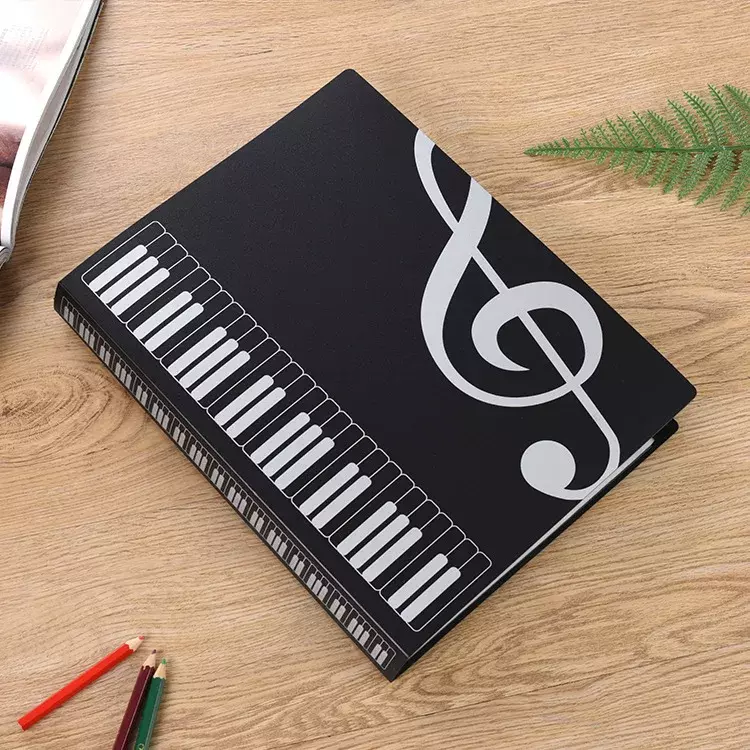 40 Pages A4 Multi-layer Music Score Folder Practice Piano Paper Sheets Document Storage Organizer