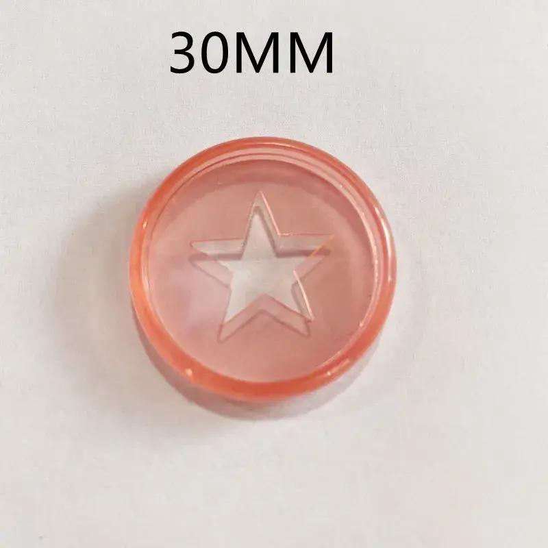 ใหม่30MM พลาสติกใส Jelly สี Five-Pointed Star รูปแบบหัวเข็มขัดหลวมมือ Ledger อุปกรณ์เสริมโน้ตบุ๊ค
