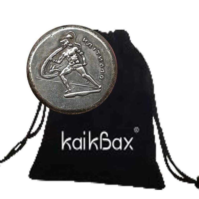 럭셔리 그리스 싸움 재미있는 3D 노벨티 커플 아트 코인, 행운을 위한 기념 동전 포켓, 재미있는 동전 및 선물 가방