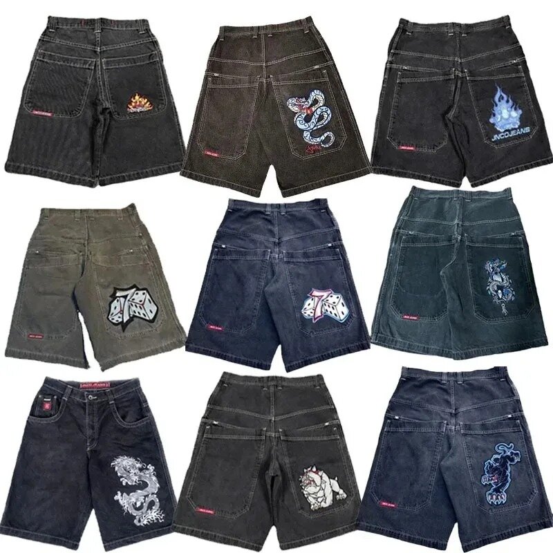 Pantalones cortos de baloncesto para hombre y mujer, Vaqueros holgados con bolsillo, estilo Hip Hop Y2K, Harajuku, ropa de calle, novedad de verano 2024