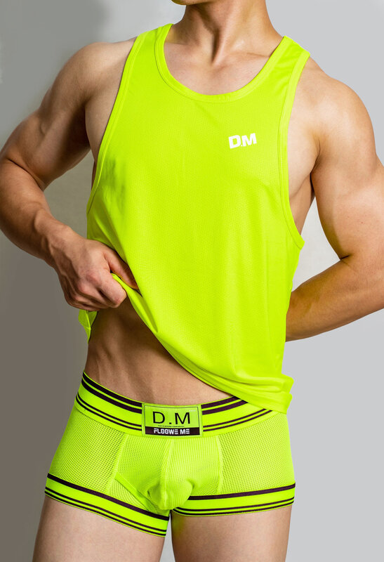 Camiseta de malla fina para hombre, ropa interior transpirable, suelta, de secado rápido, sin mangas, para entrenamiento, correr, Verano