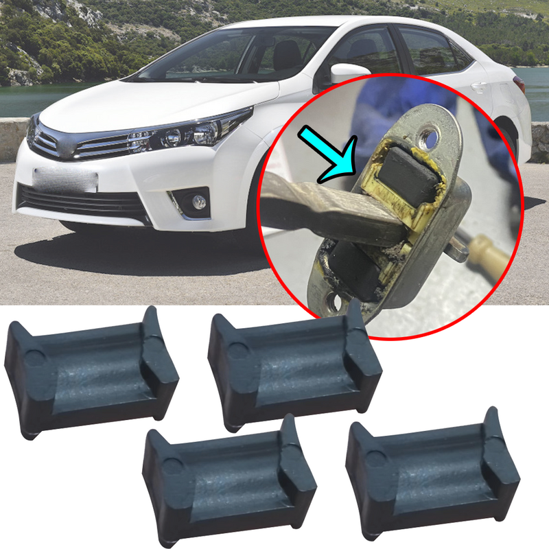 Kit de reparação limitador da correia da verificação da porta do carro, grampo plástico do rolha, durável, Toyota Corolla E160, E180, E210, 2012, 2013, 2014-2020, 4 PCes