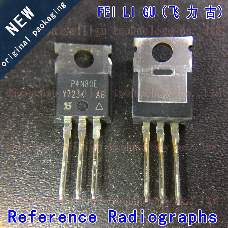 Piezas Original SIHP4N80E P4N80E, Paquete: TO-100%, 220 V, 4.3A, chip MOSFET n-channel, 1 ~ 30 SIHP4N80E-GE3, 800 nuevo