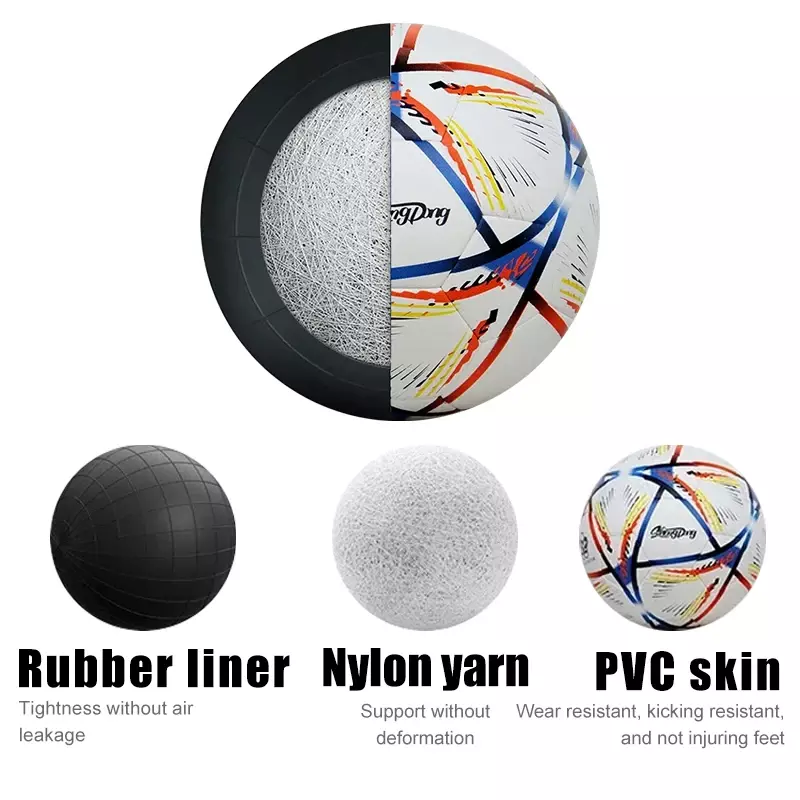 New High Quality Football Size 5 Soccer Balls PU Material Match Training Anti-friction Seamless Goal Team Outdoor Professional