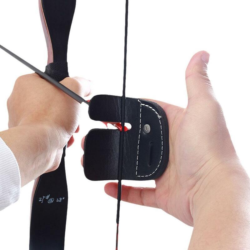 Finger Recurve Bow Accessories Finger Protect Guard Fine Workmanship Archery Finger Tab Comfortable For Training Finger Tabs
