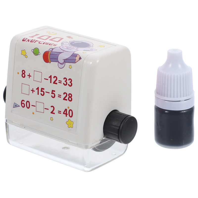 Addition and Subtraction Teaching Stamp Safe Math Compact Size Roller Seal Educational Learning Pp Digital Adjustable