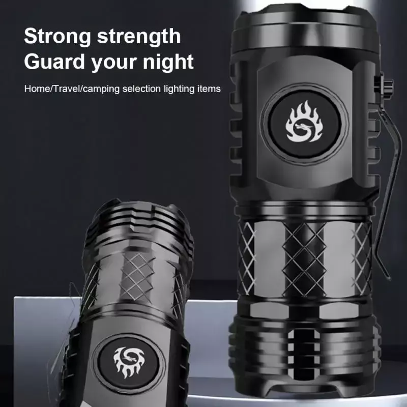 Flashlight Light Great Camping Clip Design Compact Size -handed Control Emergency Lighting Clip-on Lamp Portable Durable
