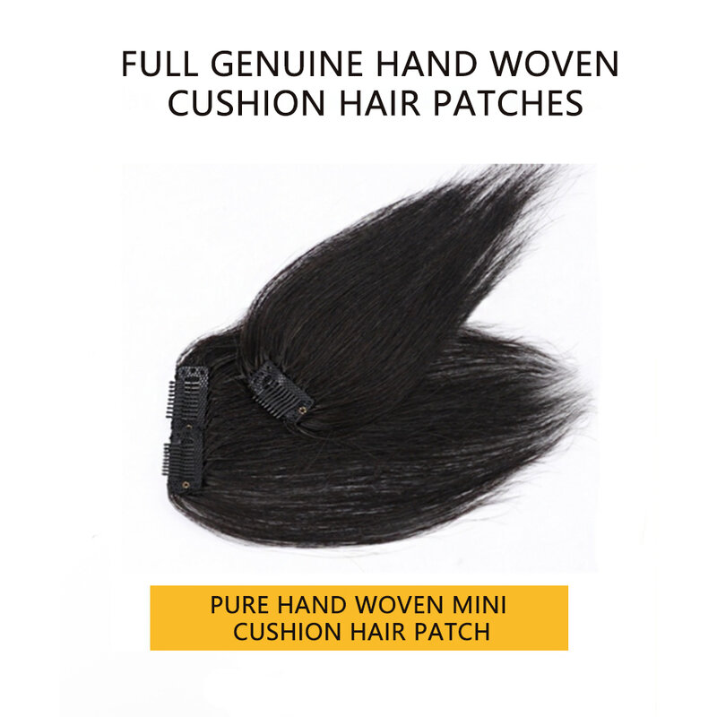 Fluffy Invisible Seamless Hair Pads Women Clip In Hair Extension Lining Of Natural Hair Top Side Cover Hair Piece Synthetic Pads