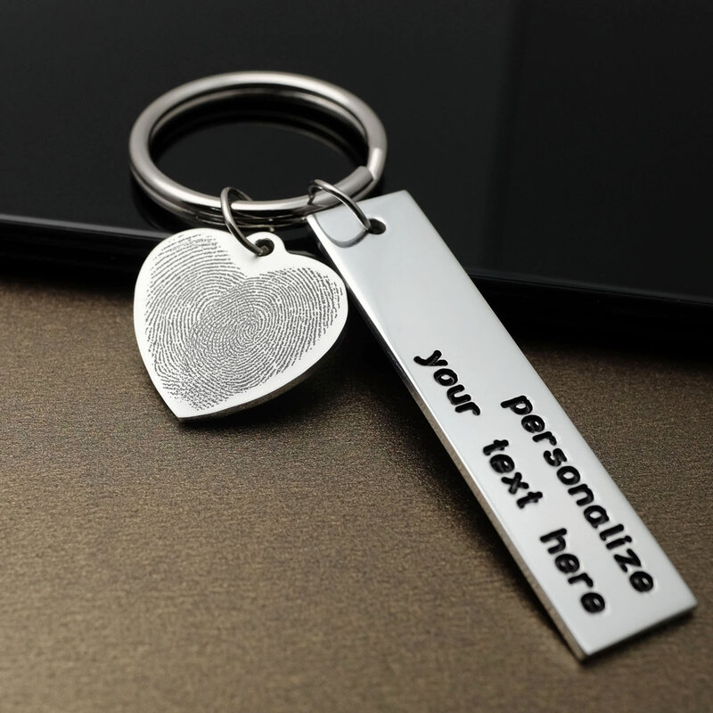 الفعلية بصمة المفاتيح شخصية القلب بصمة المفاتيح محفورة كيرينغ زوجين هدية للذكرى السنوية بالنسبة له