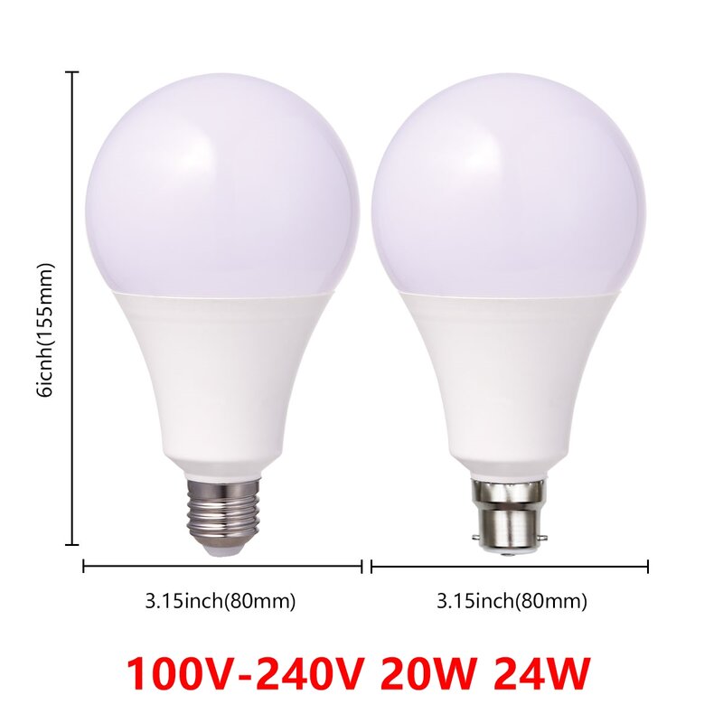 Bombillas LED directas de fábrica, lámpara con Ce Rohs para decoración Interior de oficina y hogar, AC220V, 3w-24w, E14, E27, B22, 3000K, 4000K, 6000K