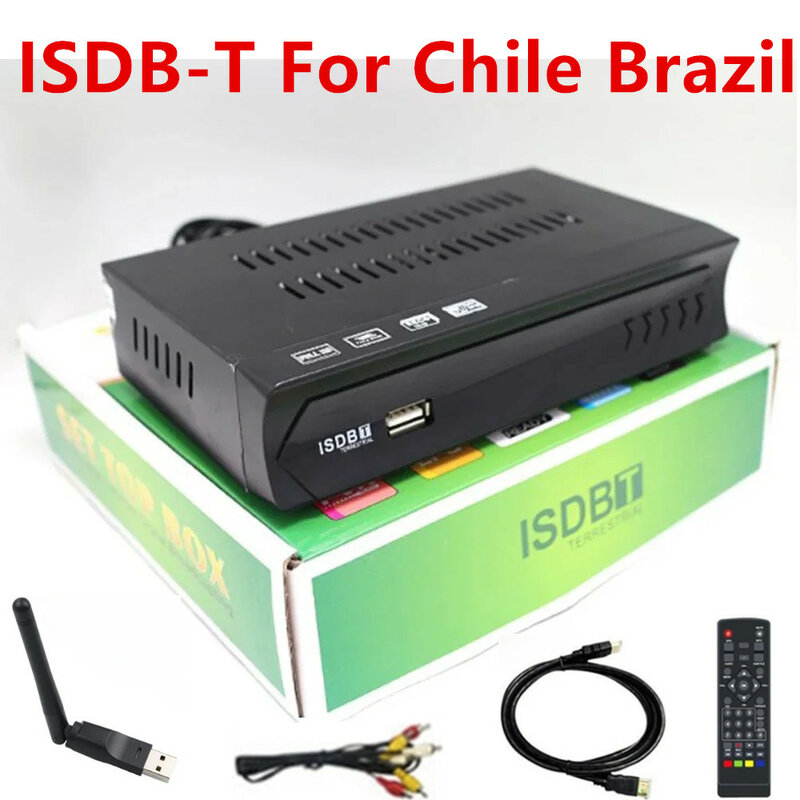 Decodificador de TV HD Digital, TV Box, Terrestre, Transmissão de Vídeo, Receptor de TV, Sintonizador, FTA, ISDBT, Chile, I-SDBT