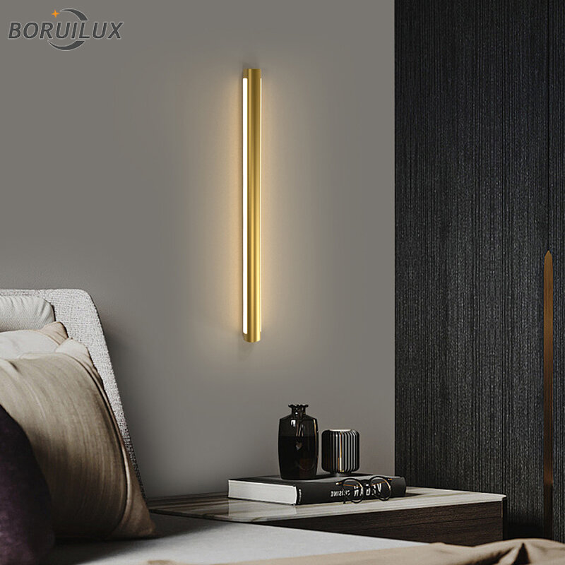 بسيط قطاع أسود أبيض الذهب جديد الحديثة وحدة إضاءة LED جداريّة أضواء المعيشة غرفة الطعام غرفة نوم السرير الدرج الشرفة مصابيح إضاءة داخلية