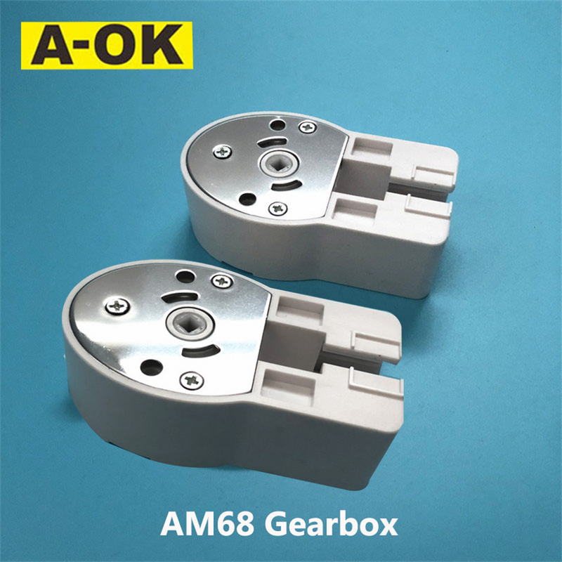 New 2pcs Quiet A-OK AM68 Gearbox for Dooya S Rail,Trietex rail,for all A-OK AM68 Curtai Motor,Track Accessories,with 2pcs Hooks