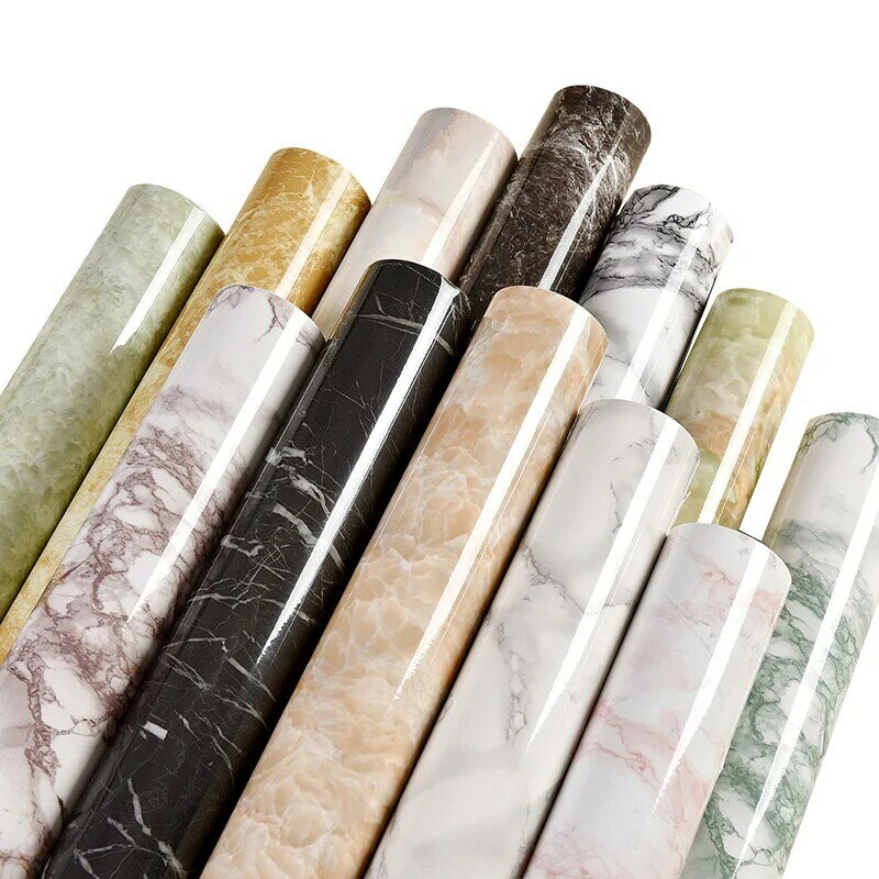 Folia winylowa samoprzylepna marmuru tapety do łazienki szafki kuchenne blaty papier przylepny wodoodporny PVC naklejki ścienne