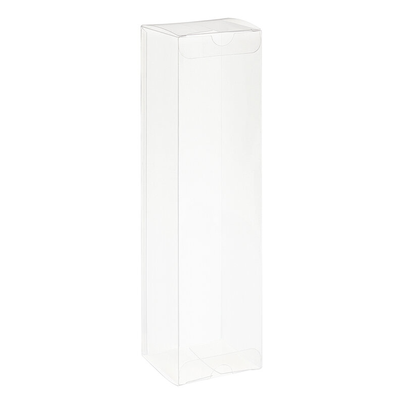 접이식 투명 직사각형 PVC 상자, 24x6x6cm, 결혼식 파티용 선물 포장 케이스, 보석 디스플레이, 10 개