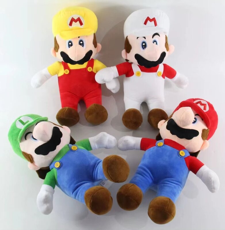 Poupées en peluche Super Mario Bros, figurine d'anime, Luigi, Cosplay, oreiller en peluche doux, jouets pour enfants, décoration de chambre Kawaii, 24cm