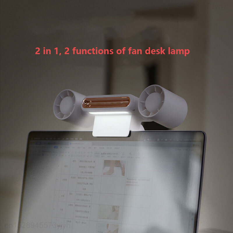 Youpin 2 in 1 Desktop Fan Hanging on the Screen Fan mute Adjustable Convenient Fans Office Computer Bladeless Fans with Lamp New