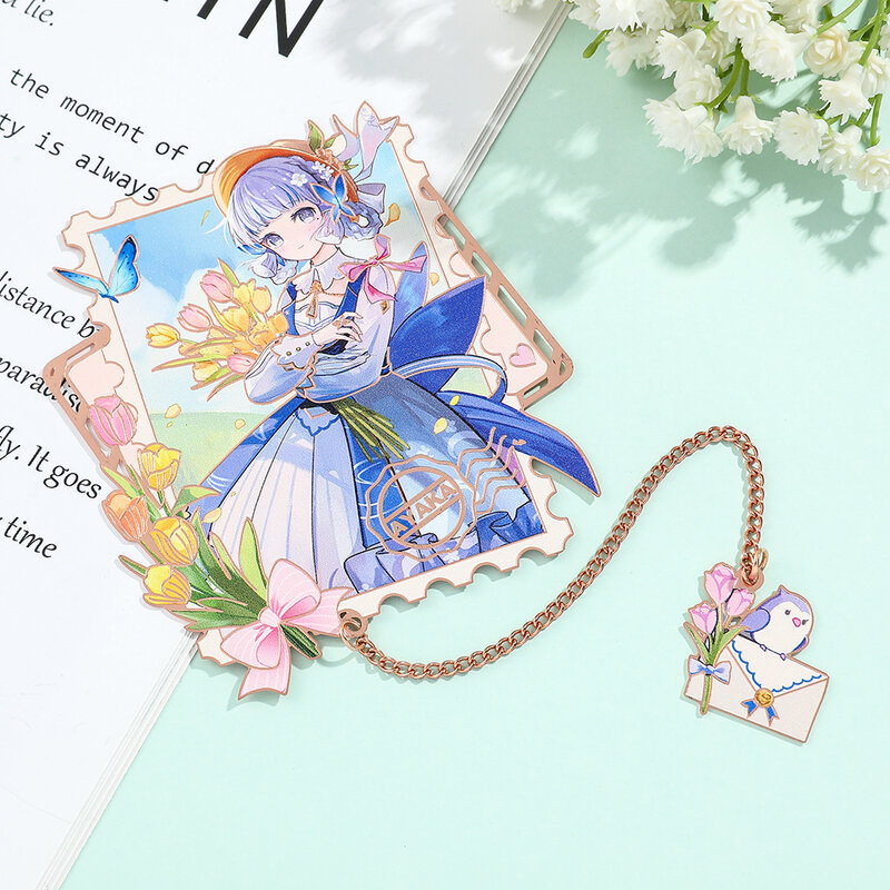 Creative anime, vintage bookmarks, metal pendants, girl's lover gifts, stationery collection gifts