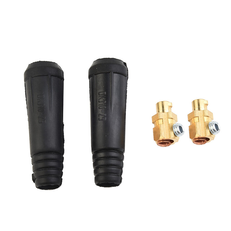 2pcs TIG Welding Cable Board Connectors Panel Connector-Plug DKJ10-25 200Amp Quick Fitting Plasma Cutting Machine Cleaning Tool