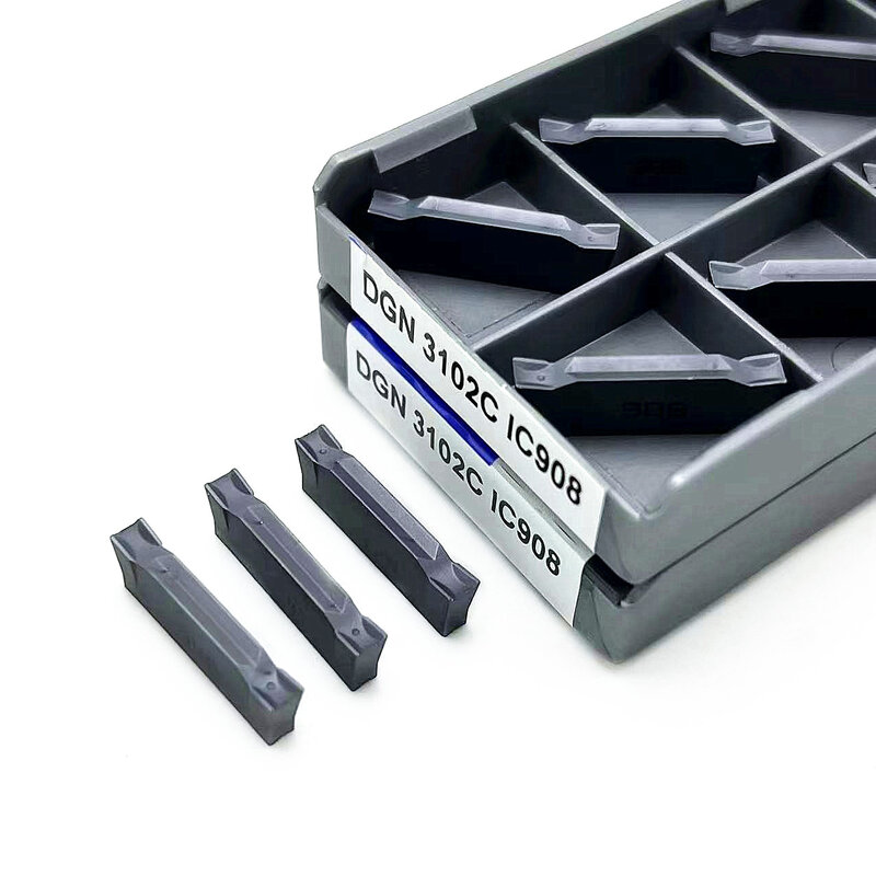 10PCS High quality Tungsten Carbide Slotting Tool Carbide turning tool DGN3102J IC908 DGN3102C IC908 Blade DGN 3102C IC908