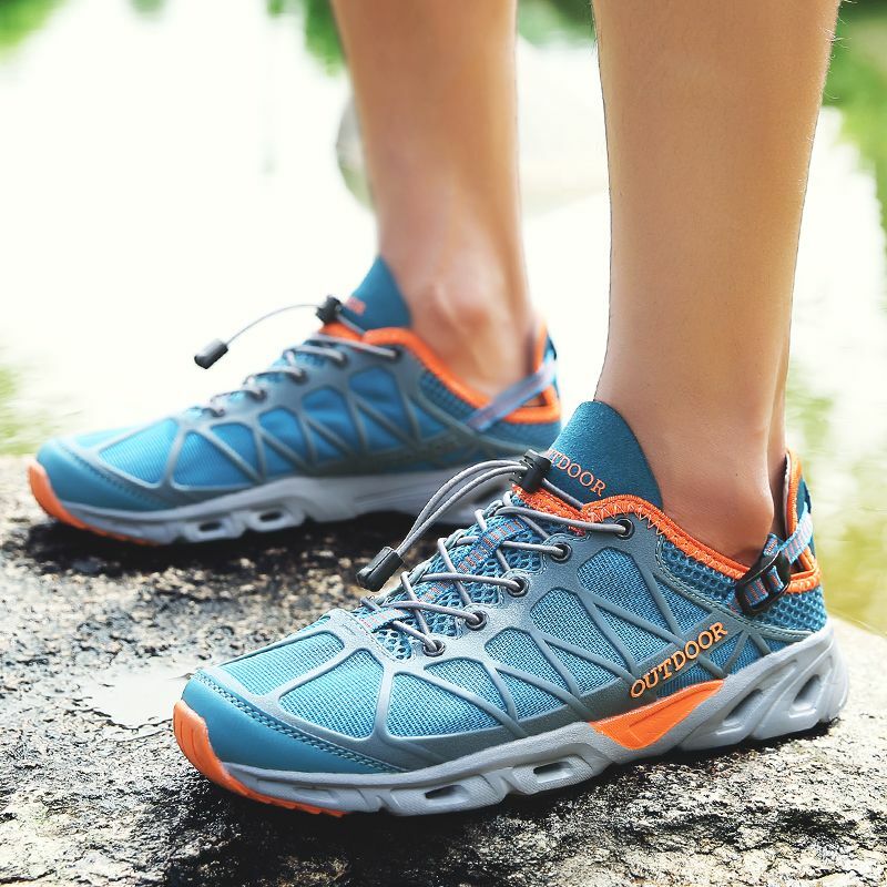 Sapatos de trilha antiderrapante ultraleves, sapatos de caminhada respiráveis, sapatos pernalta, esportes ao ar livre, secagem rápida