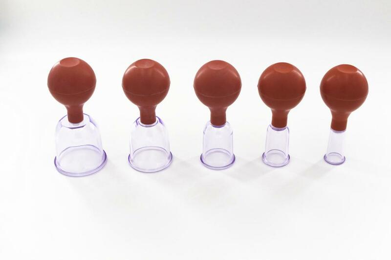 マッサージカップ/ゴム製電球ガラス & プラスチック吸引カップ/ゴム吸引ガラスカップッピングセット