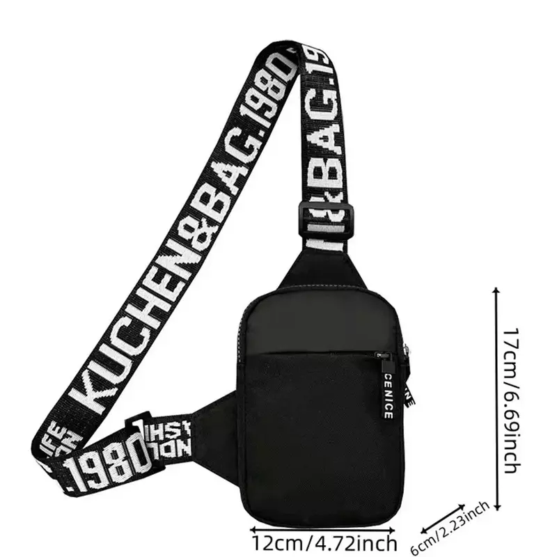 Мужская спортивная нагрудная сумка, мини-кошелек для фитнеса и йоги, сумочка на плечо через плечо с графическим принтом букв начального имени от A до Z