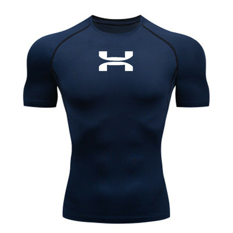 2024 Workout Compression Shirt Sports Quick-drying Short-sleeved Fitness T-shirt Men's Breathable Tops Sports Long-sleeved S-3XL