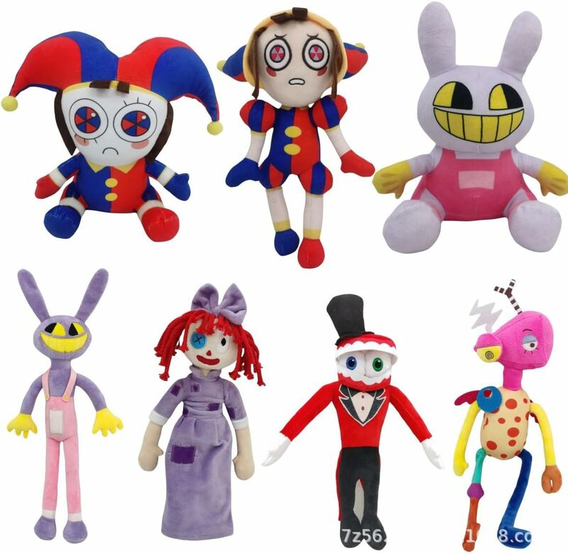 Muñeco de peluche de Pomni y Jax, muñeco de circo Digital increíble, lindo Animal de peluche, cumpleaños para niños, navidad