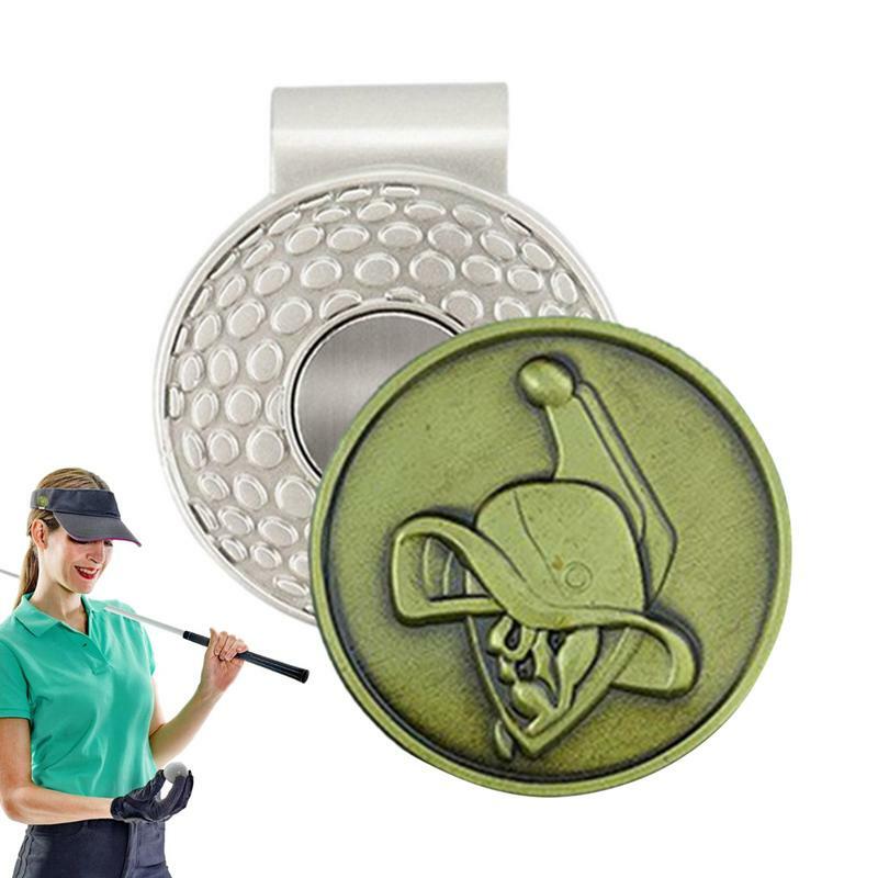 Magnetischer Golfball Marker Hutclip Metall Golfball Marker mit Hutclip Zubehör Golf tasche Zubehör für Golfhüte Hosen