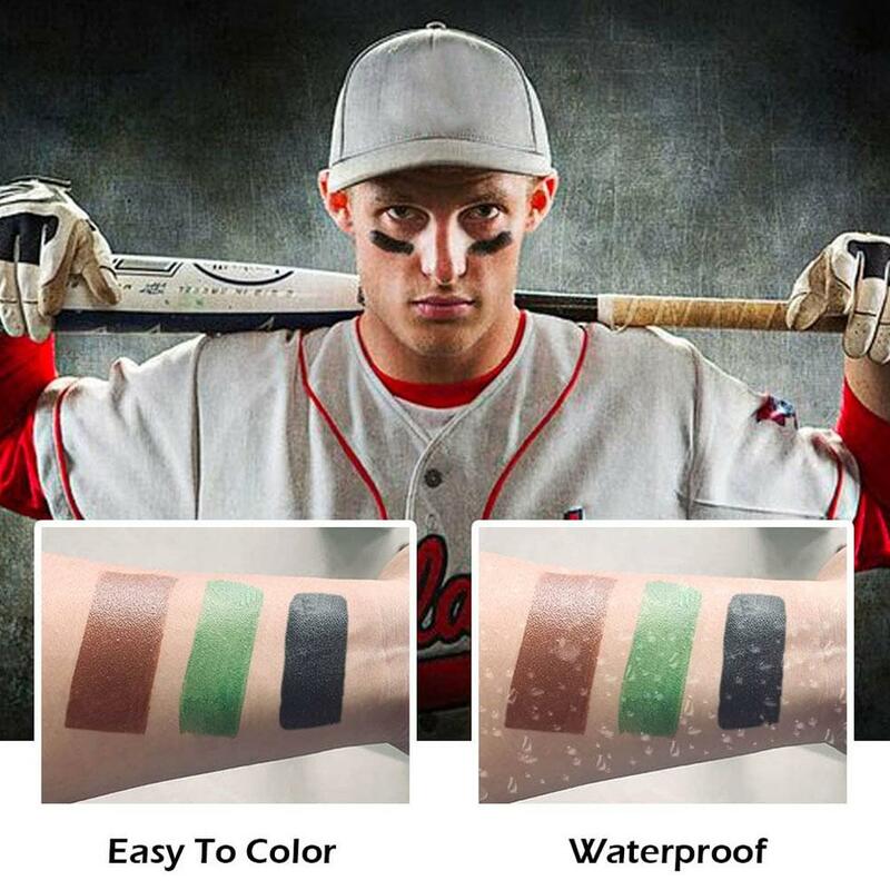 3 Colors Army Fans CS Shooting Face Paint Camouflage Oil Men Women Outdoor Military Training Hunting Tactical Football Gear