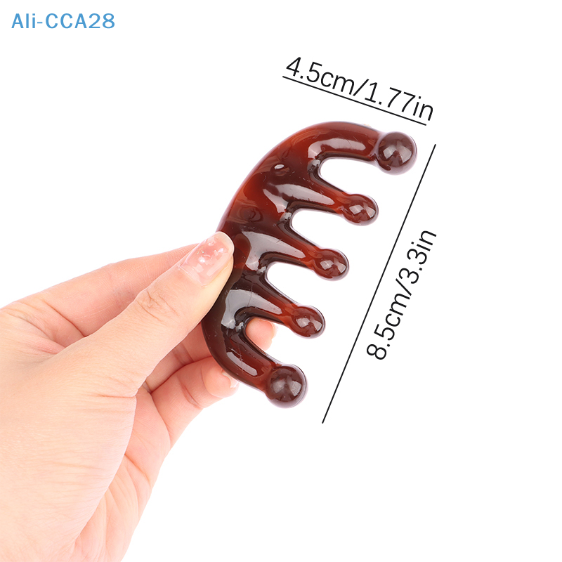 Five Teeth Meridian Massage Comb Resin Big Teeth Head Acupoint Therapy Artifact Claws Decompression Portable Scalp Comb