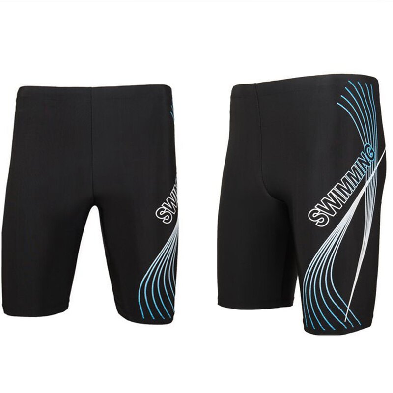 กางเกงว่ายน้ำบ็อกเซอร์สำหรับผู้ชายกางเกงว่ายน้ำแห้งเร็วทำจากโพลีเอสเตอร์ใส่สบายทนทาน