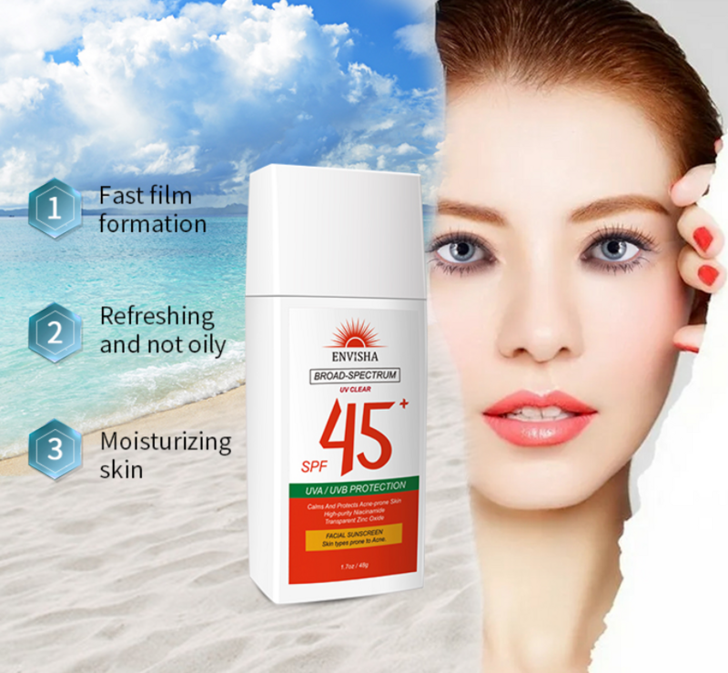 ENVISHA Corpo Facial Protetor Solar Anti-UV Hidratante Clareamento Ao Ar Livre Praia Protetor Solar Isolamento Creme Protetor Solar Vara