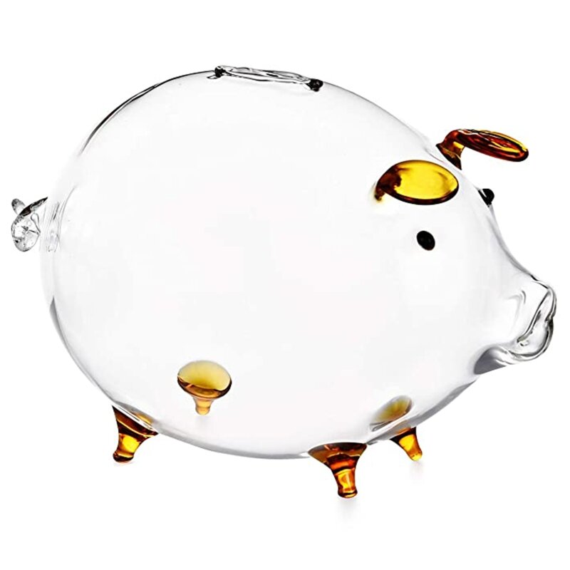 2022 neue Schwein Piggy Bank Geld Boxen Münze Sparen Box Nette Transparent Glas Souvenir Geburt