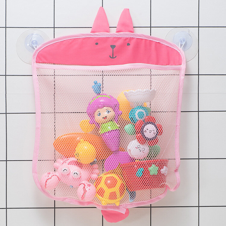 Sac de rangement en maille pour jouets de bain pour enfants, filet de rangement pour jouets de plage, sac de sable étanche, sac de dessin animé pour bébé