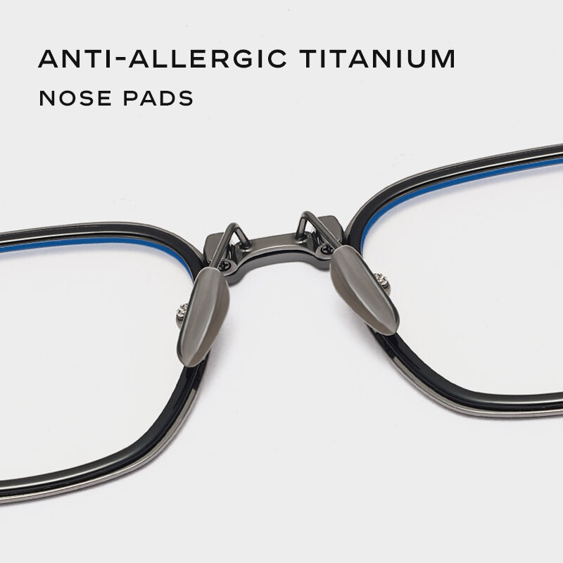 CAPONI occhiali da vista da uomo in puro titanio con montatura per Computer Anti-luce blu protezione UV400 occhiali da vista moda occhiali retrò JF22010