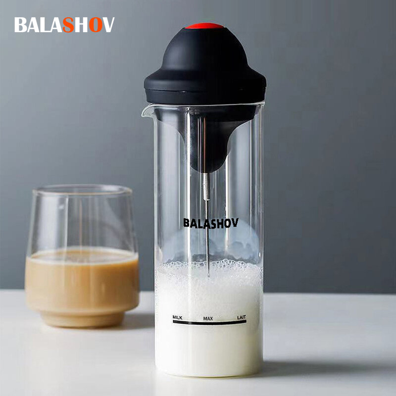Espumador de leche eléctrico, máquina de espuma de café, batidor de leche, batidor de leche, jarra, taza, batidor de taza
