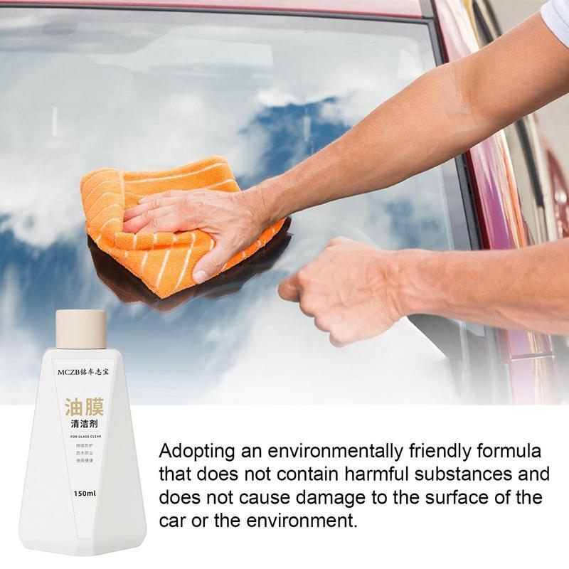 Rimozione della pellicola dell'olio per vetri dell'auto rimozione automatica della pellicola dell'olio per vetri 150ml rimozione delle macchie d'acqua liquido detergente per vetri per Auto rapidamente e facilmente