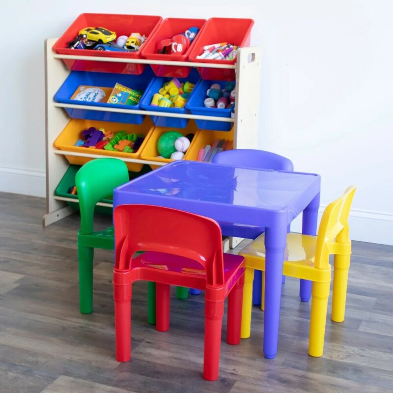 Dziecięcy 5-częściowy zestaw stół i krzesła-podstawowy