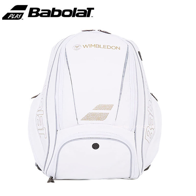 BABOLAT-Bolsa de tenis para hombre y mujer, mochila con compartimento para zapatos, color oro blanco 2-3 Squash, 2023 Original