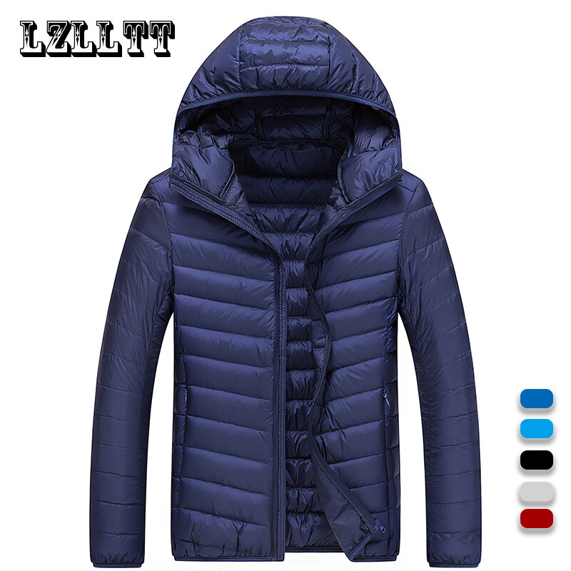 Homens All-Season Quente Hoodies Down Jacket Parkas Casacos Mens Impermeável Windproof Down Jackets Outono Inverno 90% Down Jackets Masculino