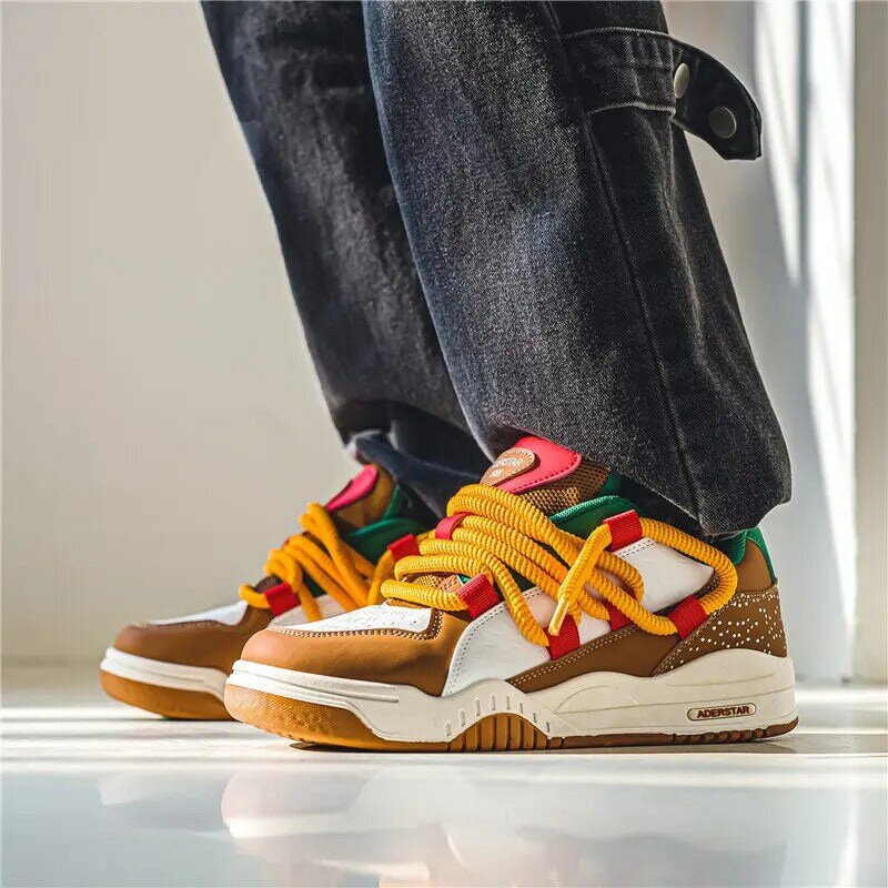 Zapatillas deportivas de estilo Hip Hop para hombre, zapatos originales de Skateboard, informales, con plataforma, a la moda, 2024