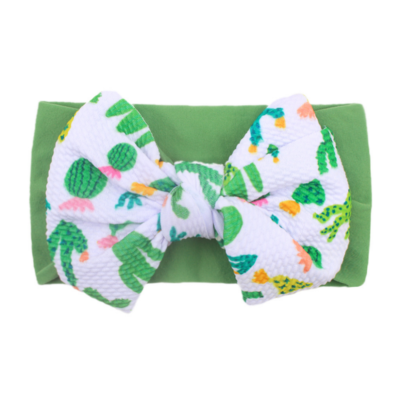 New Baby Big Bow Nylon Hair Band Soft Elastic Hair Accessories Newborn Toddler Headband Infant Floral Headwear Turban